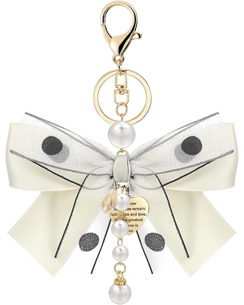 Bow Keychain for Purse Handbags Bow-knot Bag Charm Accessories, Cute Bow Charms for...
