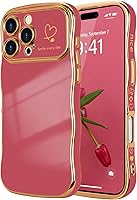 Vista 81 de LCHULLE Funda para iPhone Air para mujeres y niñas, lindo marco ondulado con forma rizada con patrón de corazón de amor, cubierta de protección