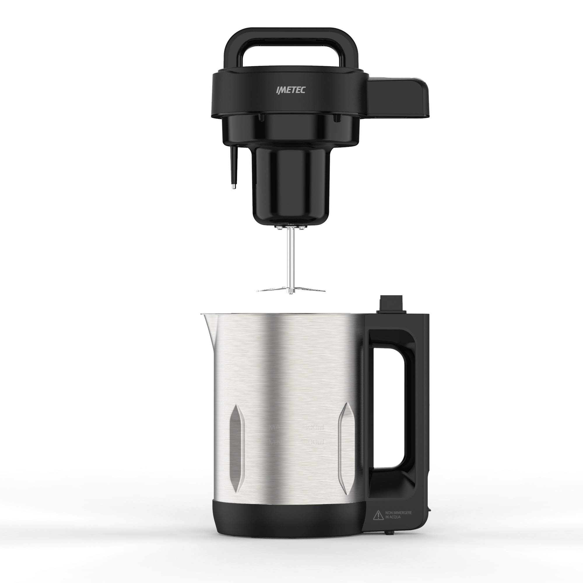 Imetec Sm 1000 Soup Maker, Cuoce E Frulla, 3 Programmi Automatici, Vellutate, Zuppe E Frullati, 6 Porzioni, Lame Seghettate Acciaio Inox, Con Ricettario, 900 W, 1.6 Litri