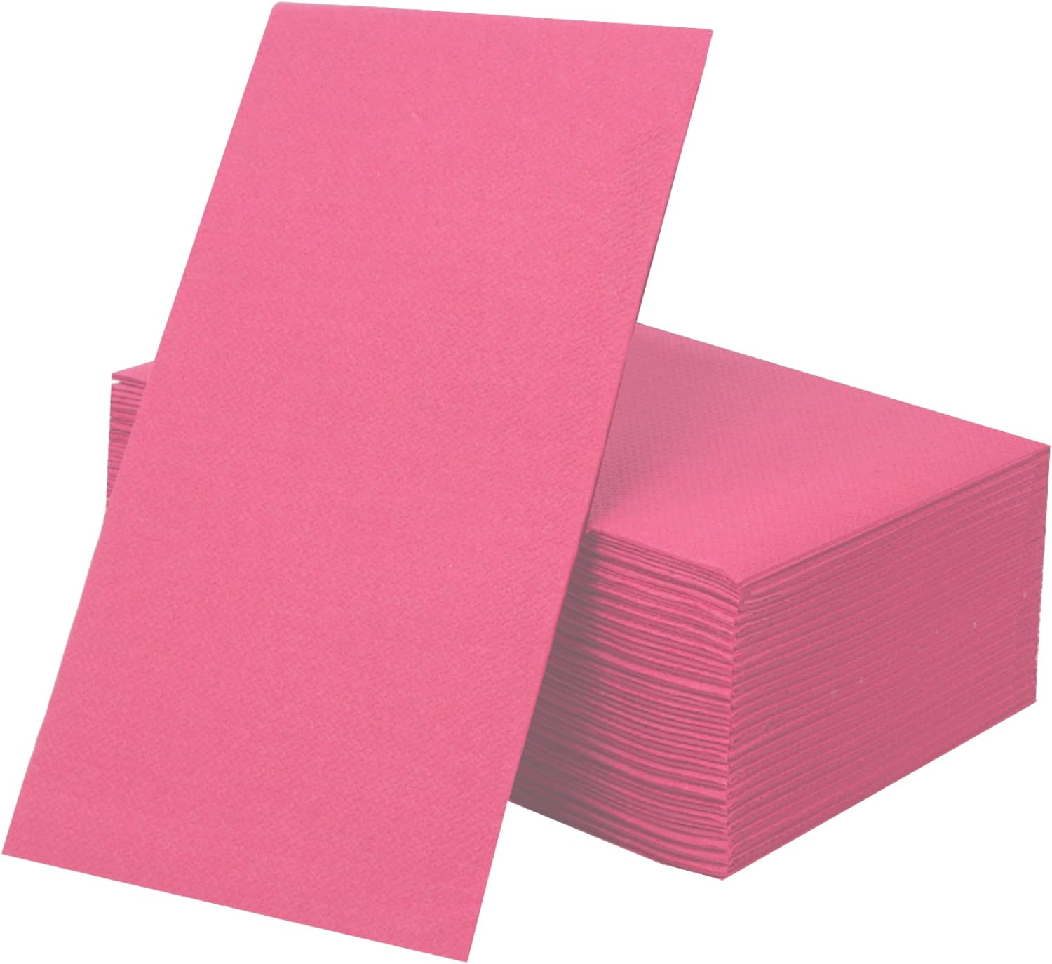 Posh Setting Linen Feel Guest Hand Towels - Disposable Paper Napkins, Hand Towels For Bathroom, Kitchen, Weddings, Pack of 100 (Fucsia)