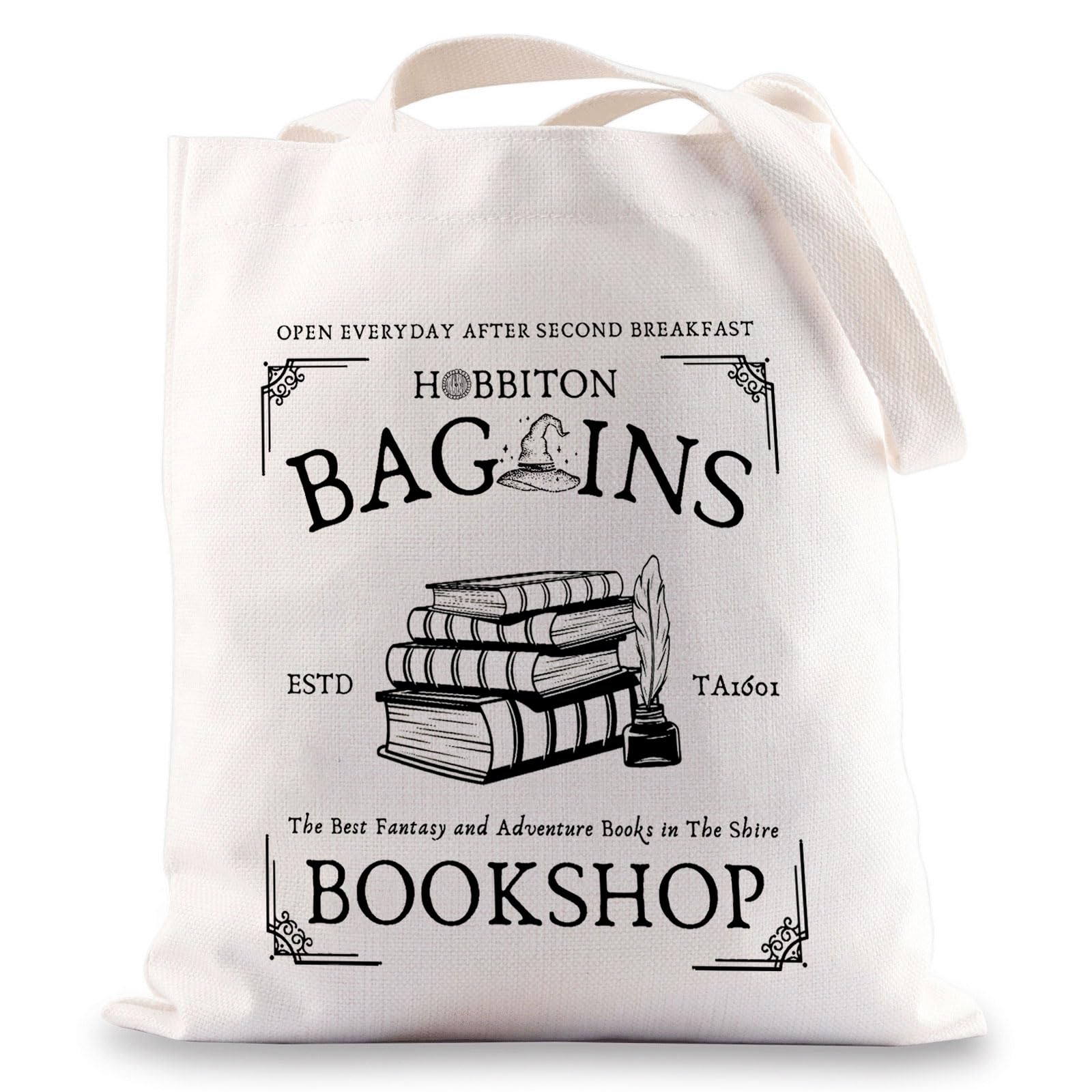 JNIAP Baggins Bookstore Tote Bag Lord Rings Inspired Gifts Baggins Bookstore Gifts The Shire Gifts