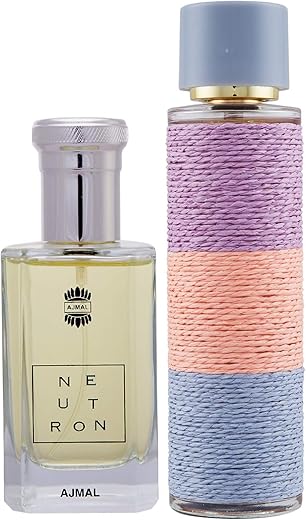 Ajmal NEUTRON & MARYAJ DEUCEFEMME Bundle of 2 Eau de Perfume Gift for Man and Women Longlasting Scent