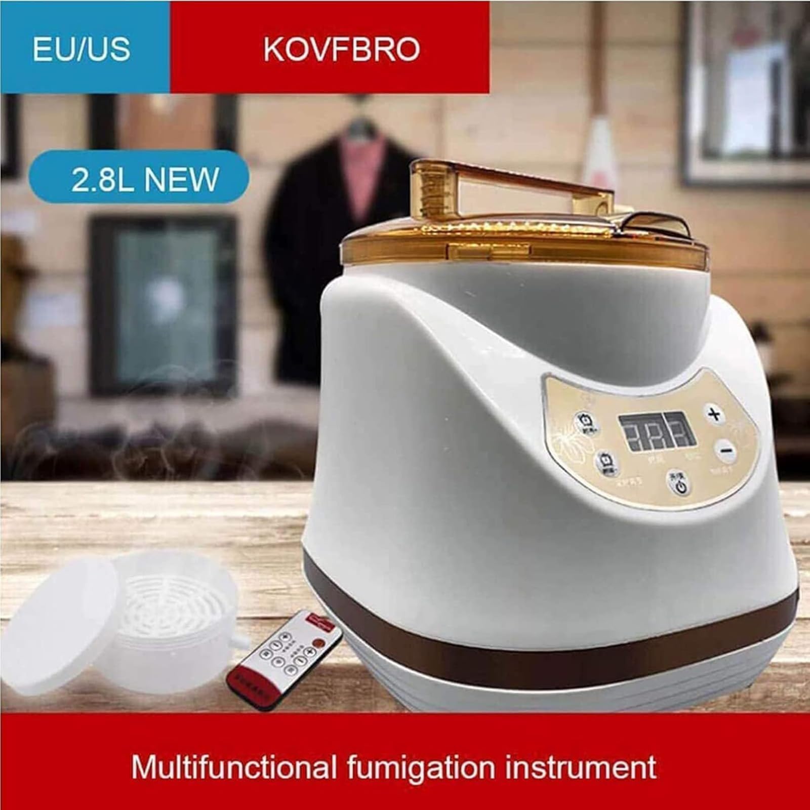 Generatore di vapore portatile per sauna, 1000 W, 2 l, con display digitale e telecomando, ideale per la famiglia benessere e la spa