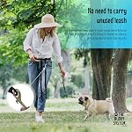 The Buddy System Adjustable Hands Free Dog Leash, Hand-Free Leash for Running, Jogging, Walking, Hiking and Training - Small Dog System Leash (Under 20lbs) - Made in USA - Small Dog, Large Belt, Black