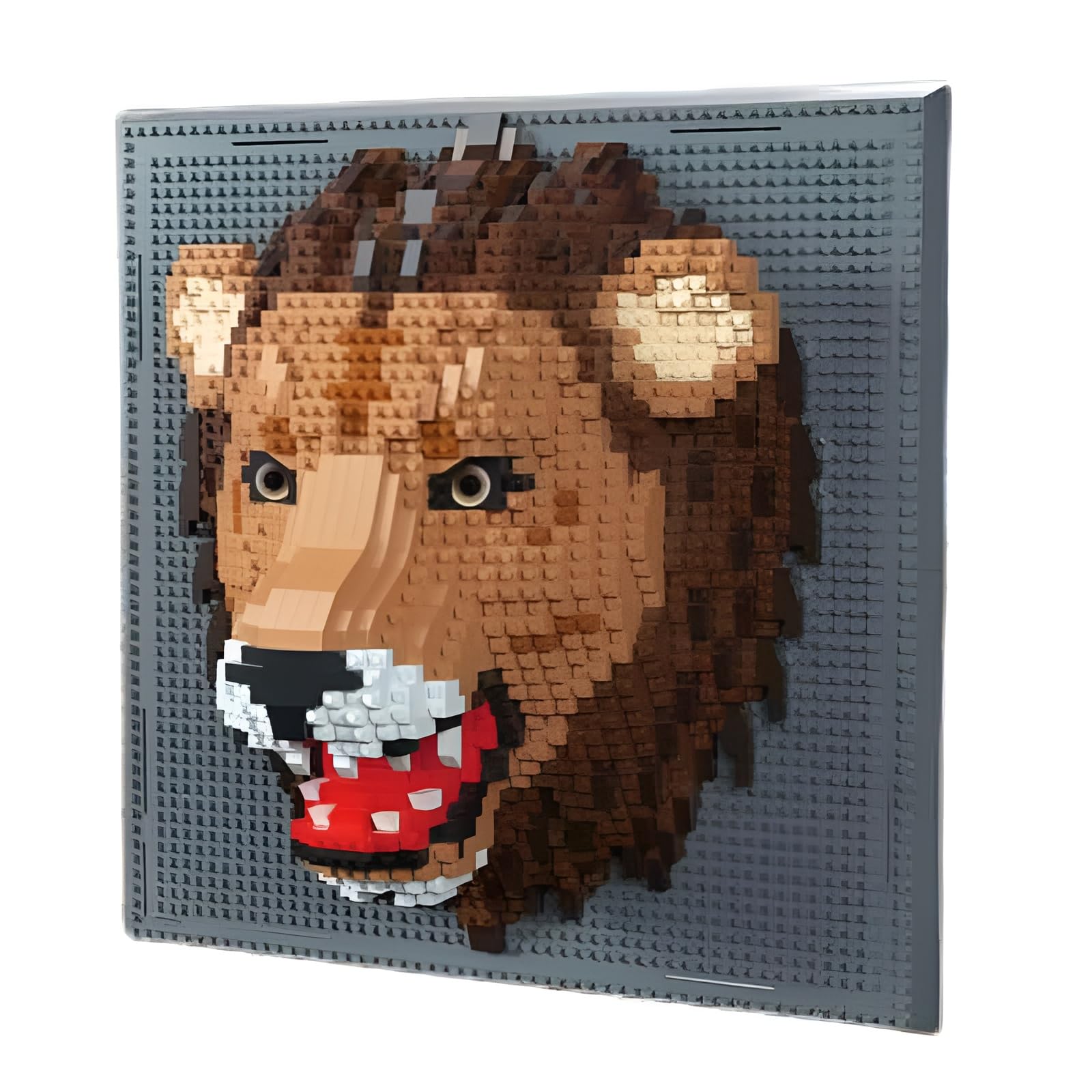 Lion Building Blocks Set, Wall Art Animals Building Kit, Micro Mini Building Bricks for Home Office, Creative Present for Adults Kids Aged 8+ (1889 PCS)