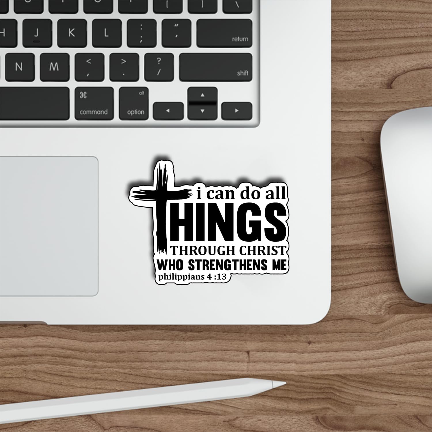 (3pcs) I Can Do All Things Through Christ Sticker Bible Verse Christian Faith Stickers for Laptop Water Bottle Tumbler Journal Scrapbook Vinyl Decal Inspirational Spiritual Gifts Size 3 x 2.5 Inch - Image 4