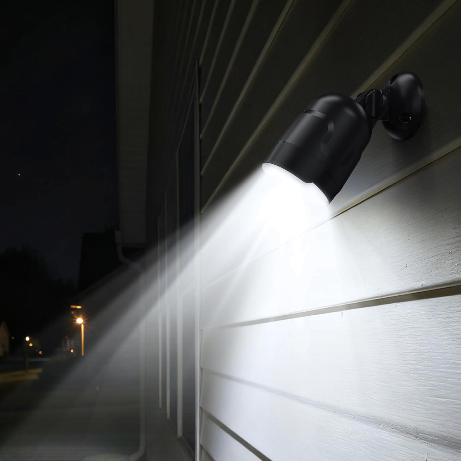 Battery Operated Motion Sensor Light Outdoor, 4000mAh Rechargeable 600 Lumen Battery Powered Spotlight Outdoor Waterproof for Porch, Garage, House(Non-Solar)