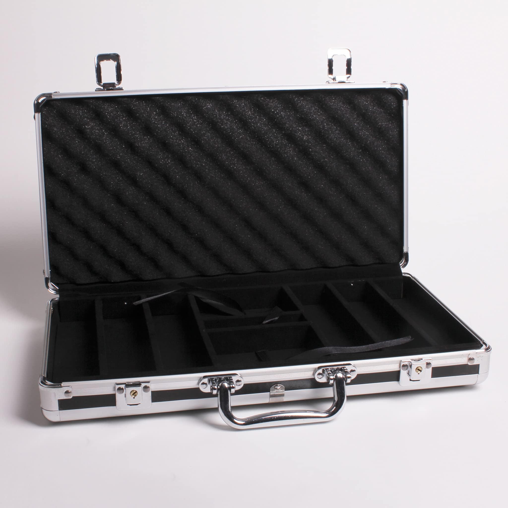 300 Piece Redtooth Poker Empty Wooden Poker Chip Case with Strong Handle & Lock