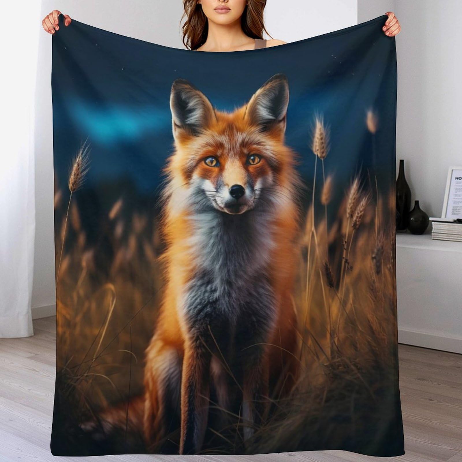 Couverture renard plaid flannel 140x180cm : le cadeau utile pour enfants