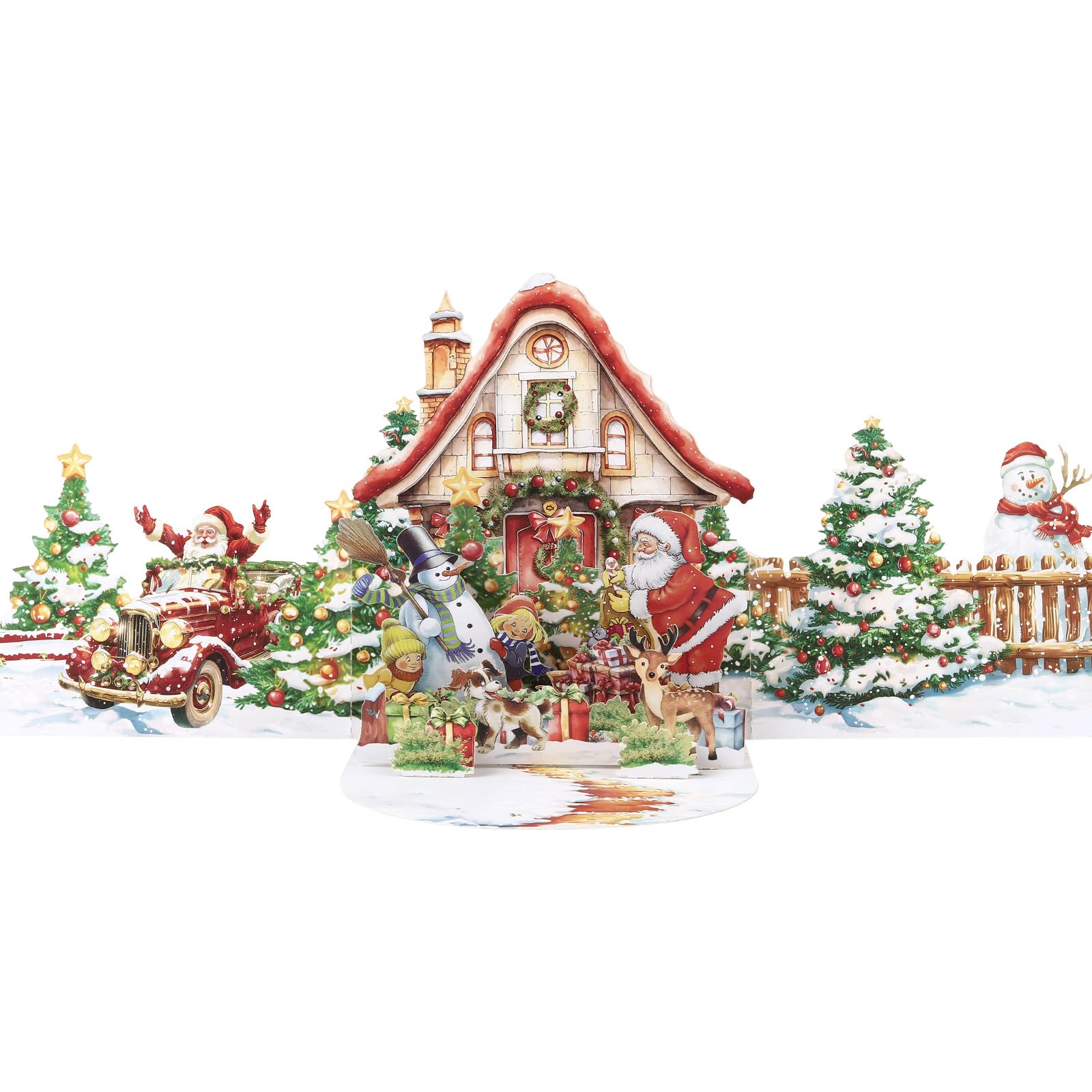YooxArmor 3D Pop Up Christmas Card with Envelope,Christmas House