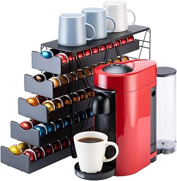 FlagShip Nespresso Vertuo Pod Storage 100 Large Pods Capacity 5 Tier
