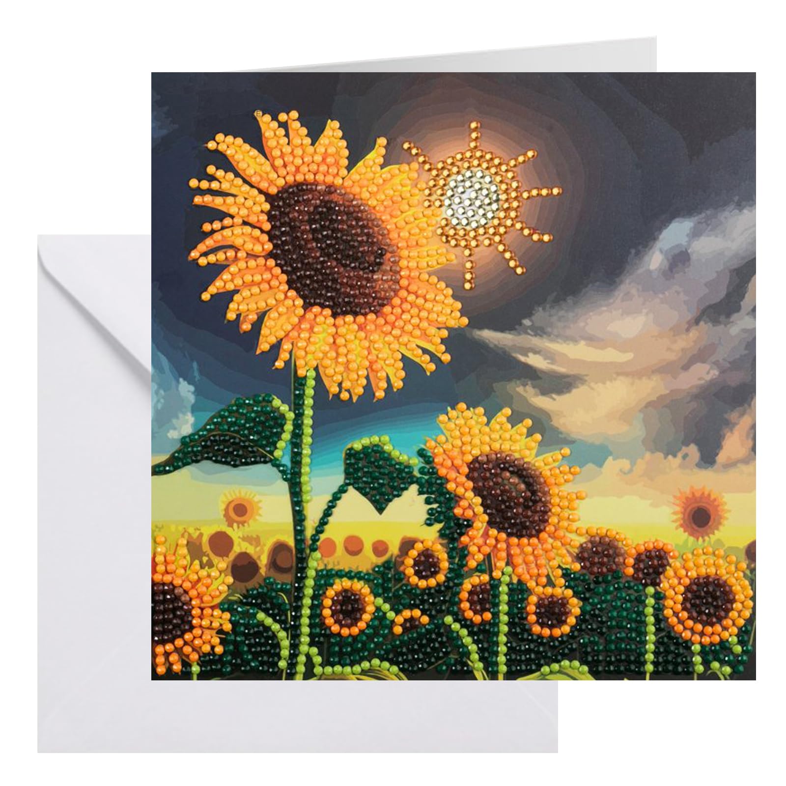Crystal Art Soulful Sunflower 18X18cm Card