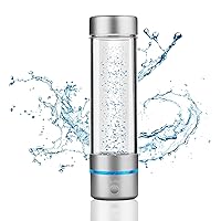 Vista 1 de Botella de agua deportiva de hidrógeno, generador de agua profesional rico en hidrógeno con SPE y PEM, 10.8 fl oz 5000PPB generador de agua