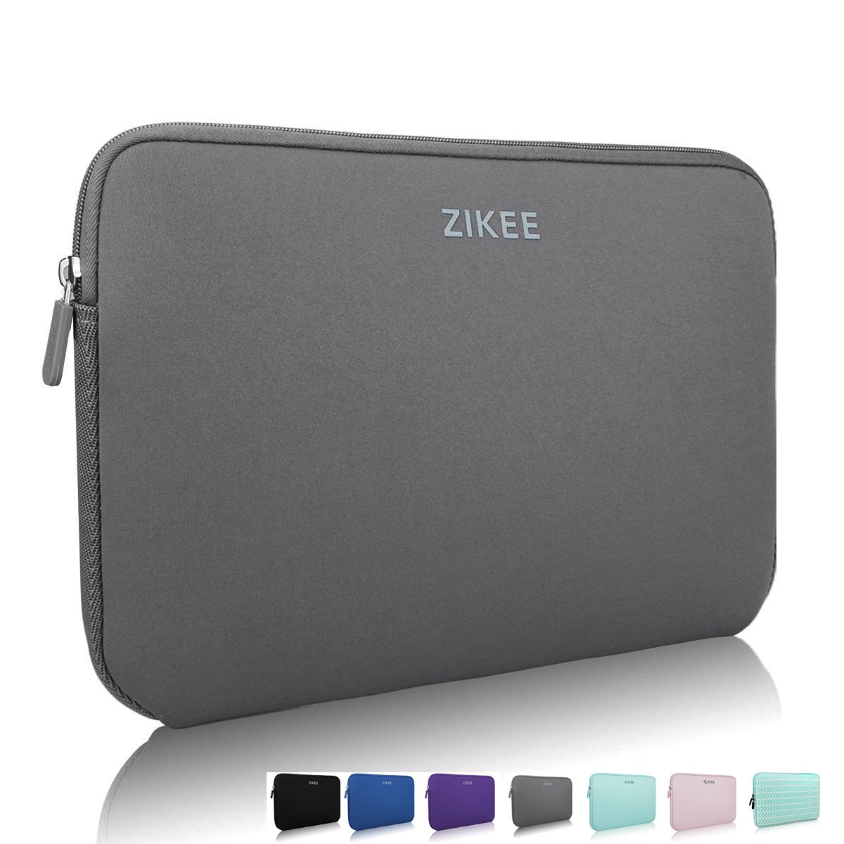 15-15.6 Inch Thickest Lightest Laptop Sleeve, Zikee Water Resistant Neoprene Protective Laptop Case for Lenovo/HP/Dell/Acer/Asus/MSI/Medion (Grey)