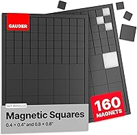 Vista 1 de GAUDER Magnetic Squares Small Sticky Magnets with Adhesive Backing Self-Adhesive Flexible Magnets for Crafts, Whiteboards, Refrigerator