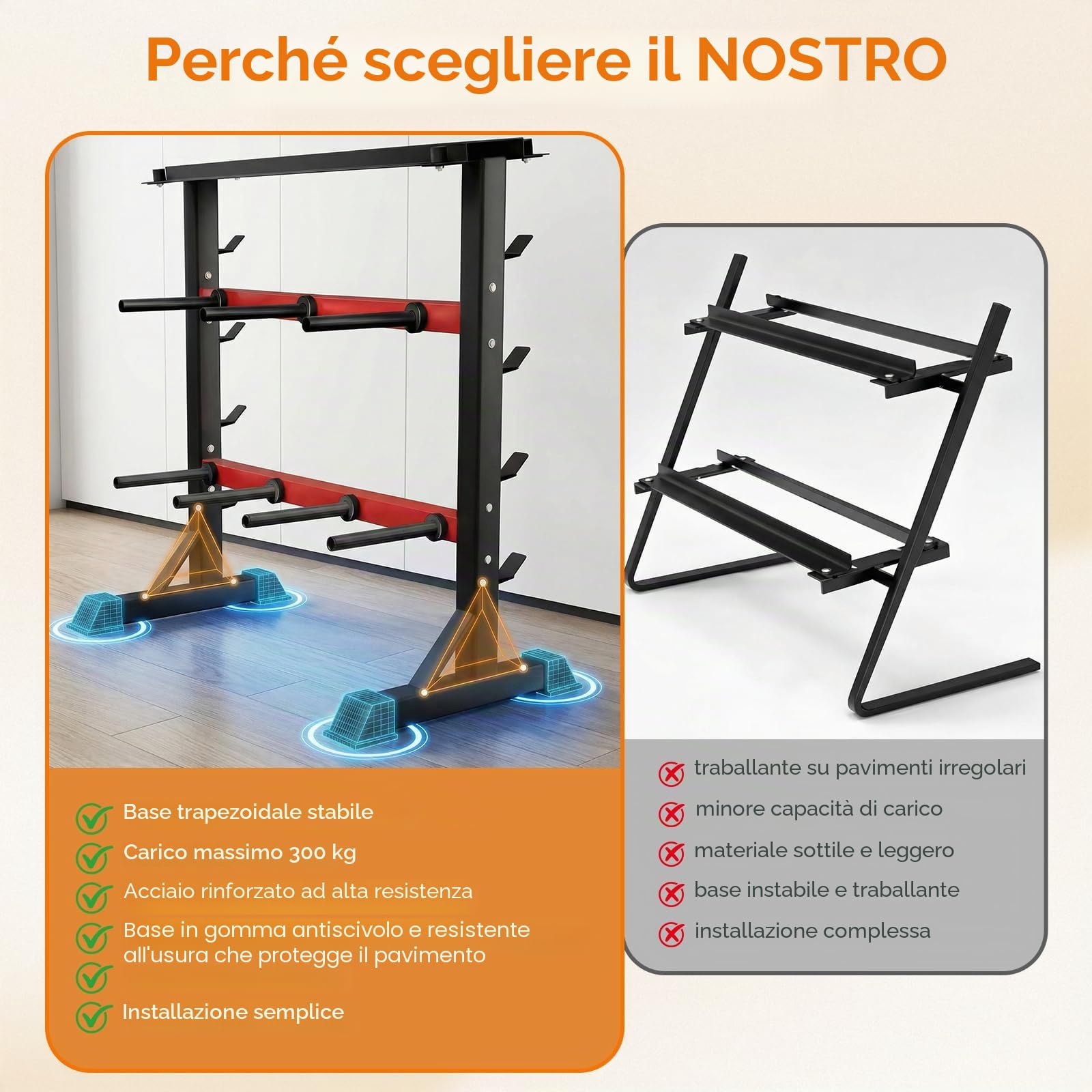 LIFERUN, supporto per pesi, supporto per dischi da manubri, supporto per bilancieri, supporto per manubri corti, palestra domestica, supporto per pesi, rack per bilancieri, adatto per manubri