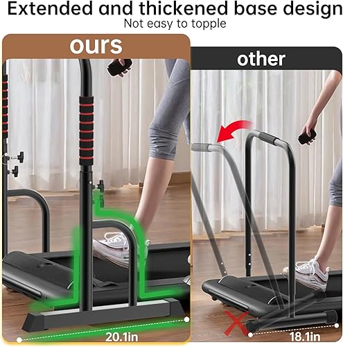 Miniatura 3 de Solo mango ajustable para paseador, 19.7 pulgadas de ancho, altura máxima de 46 pulgadas, negrorojo