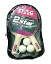 Stag Iconic Wood Iconic Professional 2 Star Table Tennis (T.T) Set | Table Tennis Rackets and T.T Balls Included| All-in-One Ping Pong Paddle Playset - Table Game Accessories gallery image