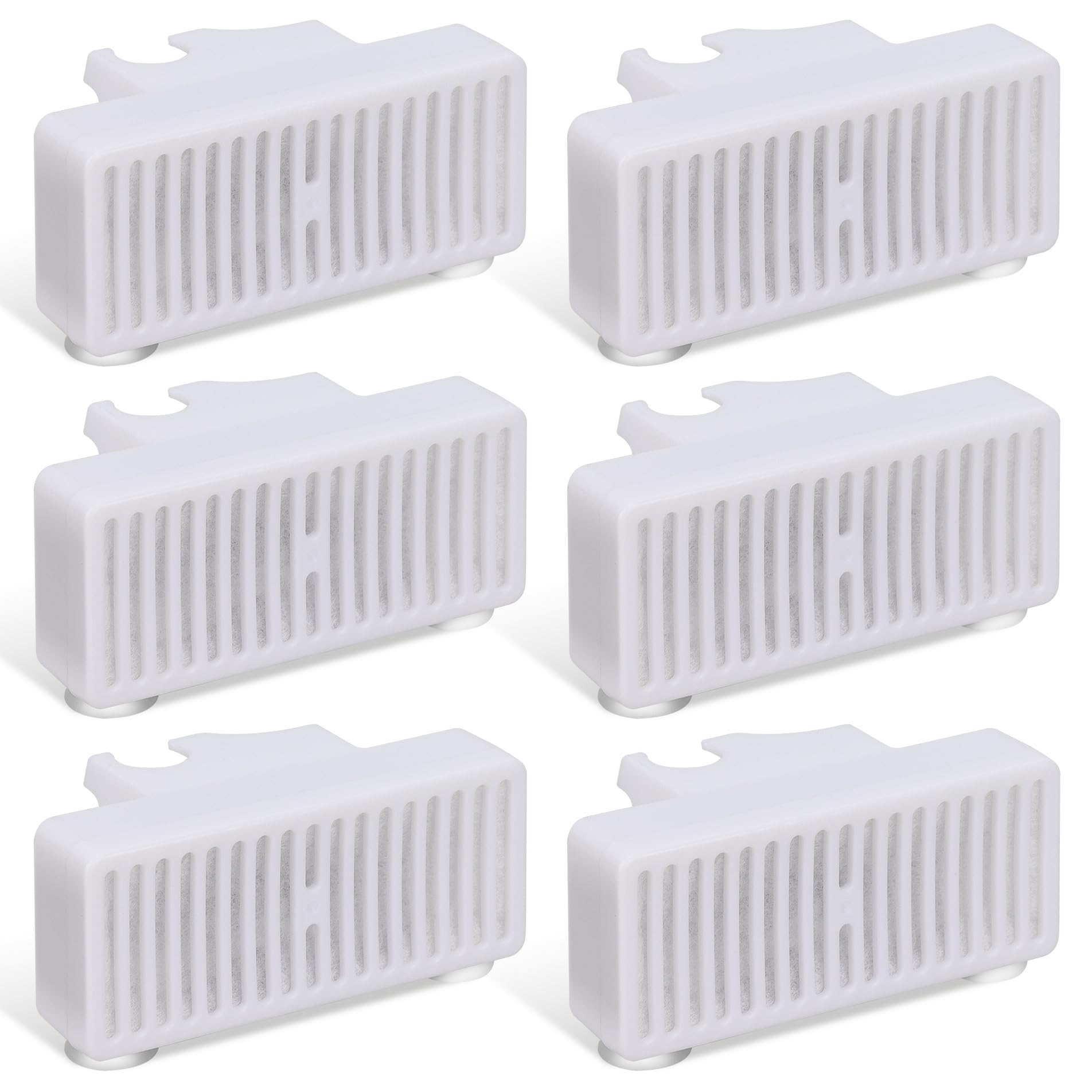 T-Shaped Suction Cup Water Filter: 6Pack Water Fountain Filters Compatible with Mini Vortex and Swan Pet Drinking Fountain, Part No.3091