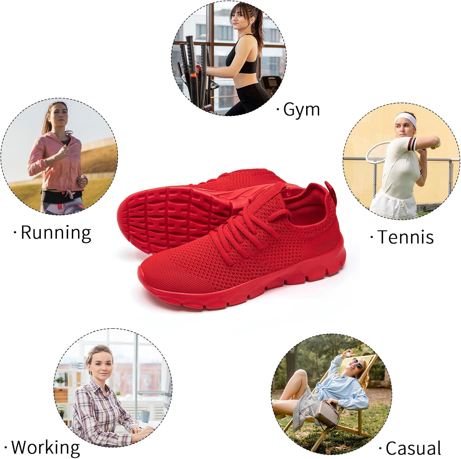 Womens Walking Shoes Running Tennis Sneakers Non Slip Gym Workout Athletic Lightweight Comfortable Fashion Sport Mesh Casual Shoe - Image 7