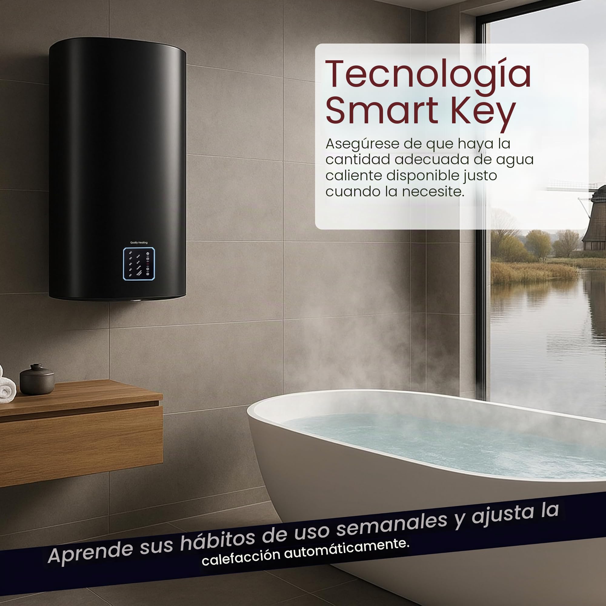 Calentador eléctrico 50 litros Performance Qh Wifi Dual con control digital