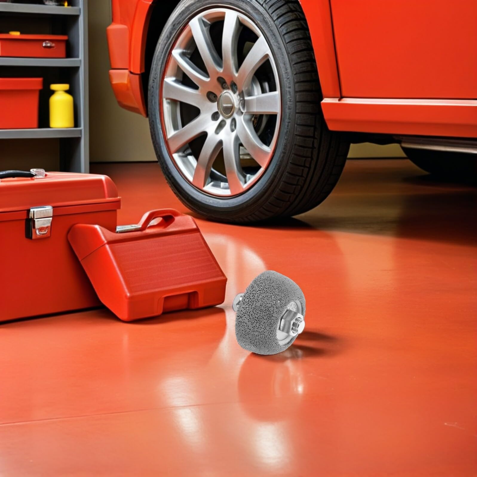 Rullo Abrasivo in Allumina Argento per Riparazione Pneumatici e Rettifica Rapida Bassa Rumorosità per Servizio Auto e Preparazione Pneumatici