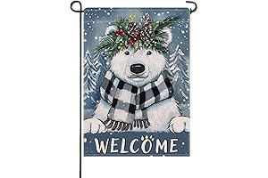 Artofy Welcome Winter Polar Bear Christmas Decorations