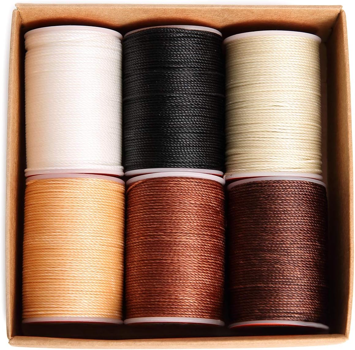 FANDOL Waxed Polyester Cord Wax-Coated Strings Waterproof Round Wax Coated Thread for Braided Bracelets DIY Accessories or Leather Sewing (Series 3) - Image 4