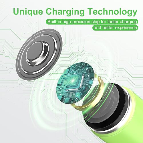 Miniatura 2 de PKCELL Batería AAA recargable, batería Ni-MH de 300 mAh, batería precargada para lámpara de luz solar de jardín (8 unidades)