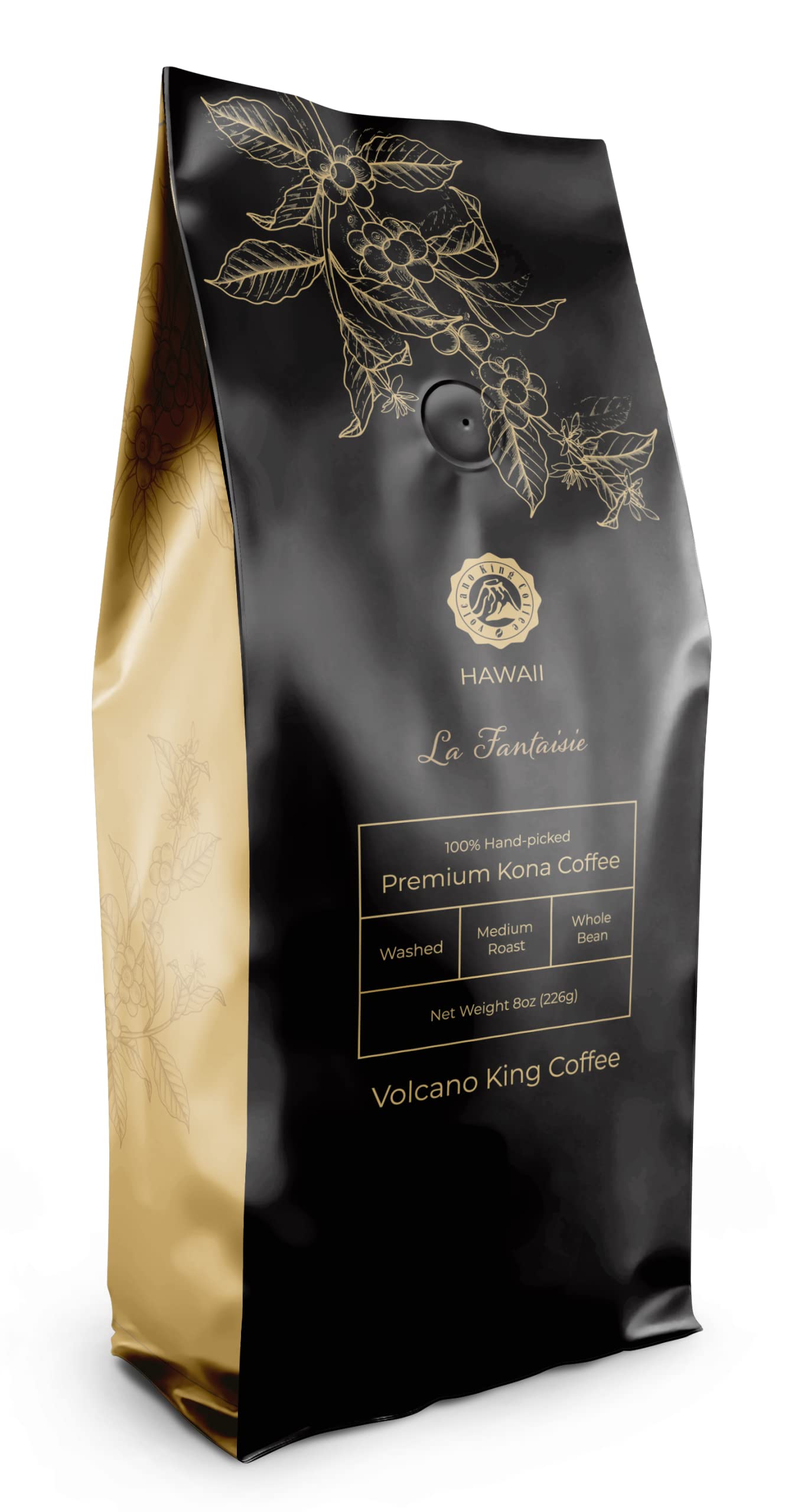 La Fantaisie 100% Top Grade Kona Coffee Medium Dark Roast Whole Bean