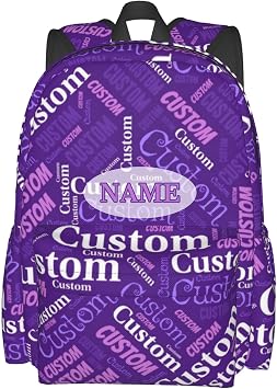 Custom Backpack with Name, Personalized School Backpacks with Name, Your Own Design School Backpack, Customized Name Bookbags