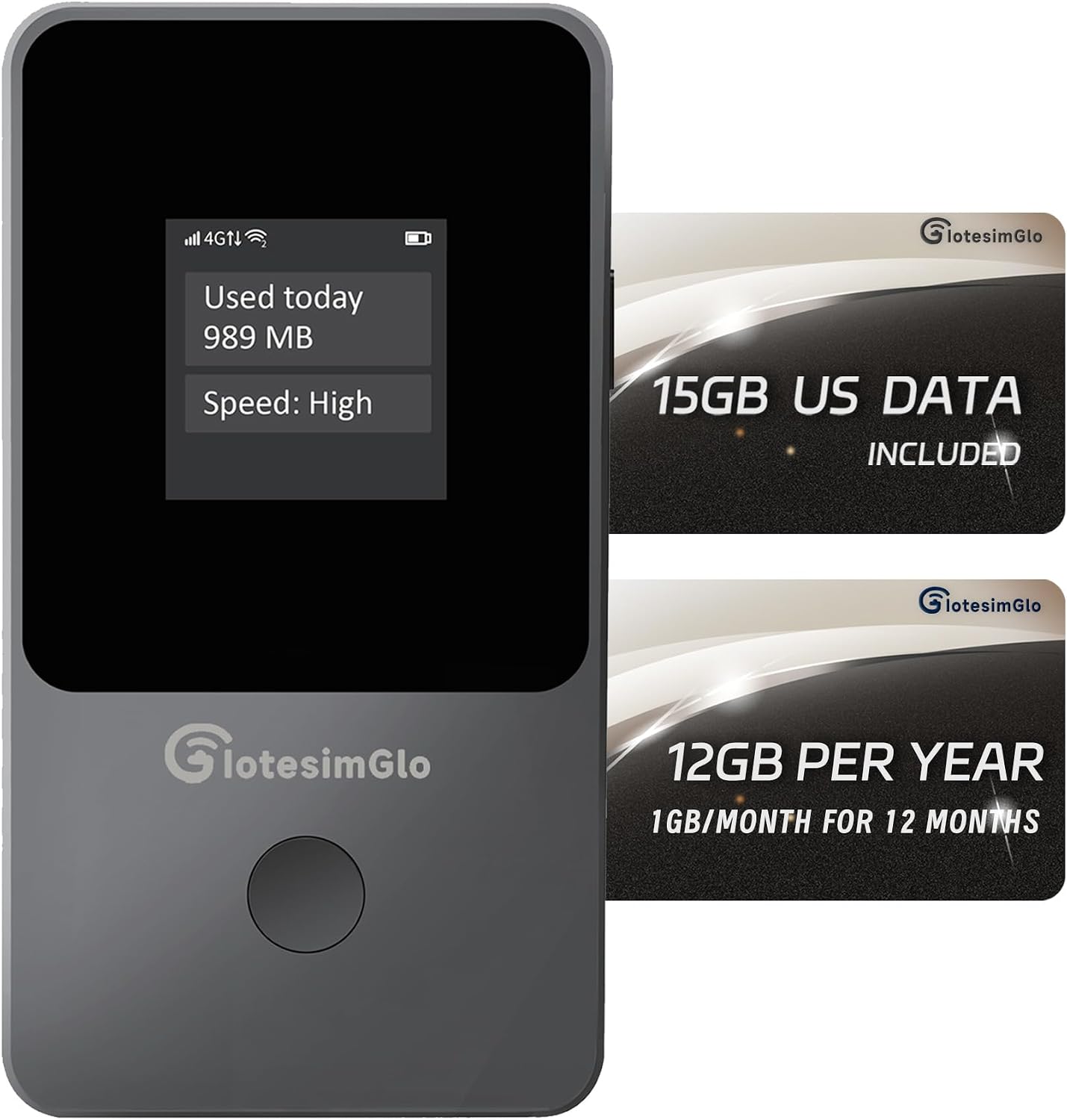 Portable WiFi Travel Router 15GB US Data, No SIM, No Contract