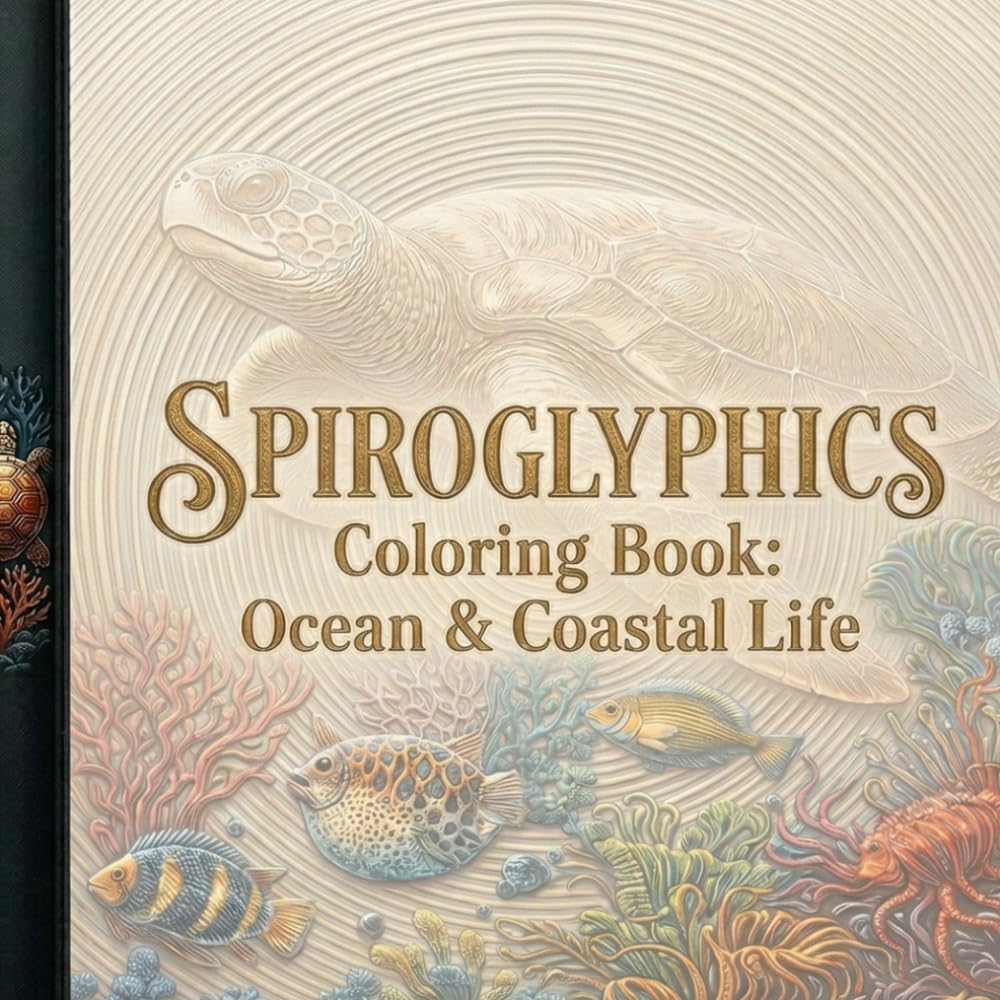 Spiroglyphics Coloring Book: Ocean & Coastal Life: Mystery Spiral Pictures of Sea Creatures and Coastal Wildlife