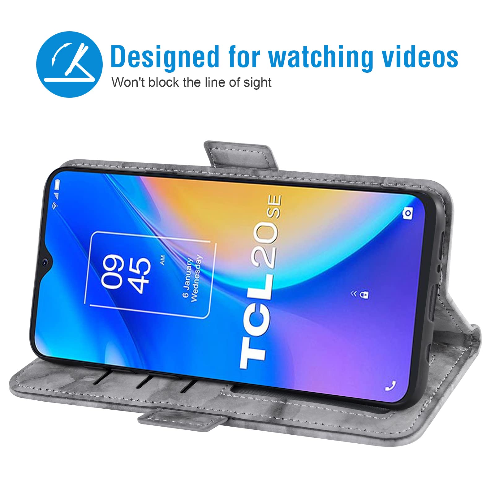 FZZSZS Funda Para TCL 20 SE Protector De Pantalla De Vidrio Templado Silicona Suave De Gel G 256944