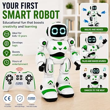Xtrem Bots - Bionic Robot Toy | Toy Robots | Robots For Kids | Programmable Up To 20 Actions And Remote Control Robot I Boys Toys Age 5 Or Older | 5 Year Old Boy Gifts | Stem (Bionic)