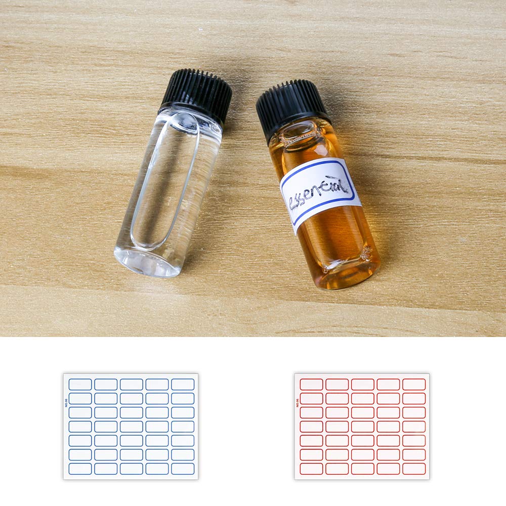 24 x 5 ml piccole fiale di vetro campione, flacone vuoto con riduttore, flaconi in vetro trasparente, flaconcini piccoli, flaconi in vetro trasparente per oli essenziali