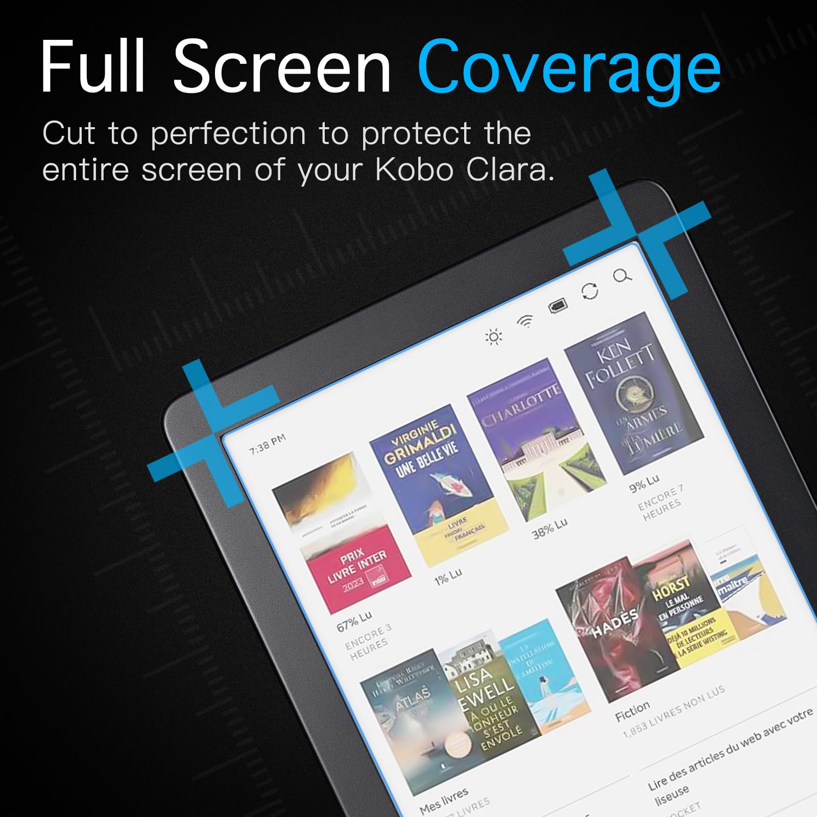 MoKo Lot de 2 Film de Protection Compatible avec Kobo Clara Colour/Kobo Clara BW 6" 2024/2025, 2 Protecteur d'Écran en Pet Anti-Reflet Couvert Complètement Anti-Rayure, Matte Film pour Clara 2E
