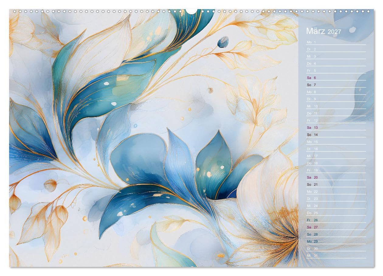 CALVENDO - Unser Hochzeitskalender - Individuell und Selbstgestaltet (Wandkalender 2027 DIN A2 quer), Monatskalender: Romantischer DIY-Hochzeitskalender