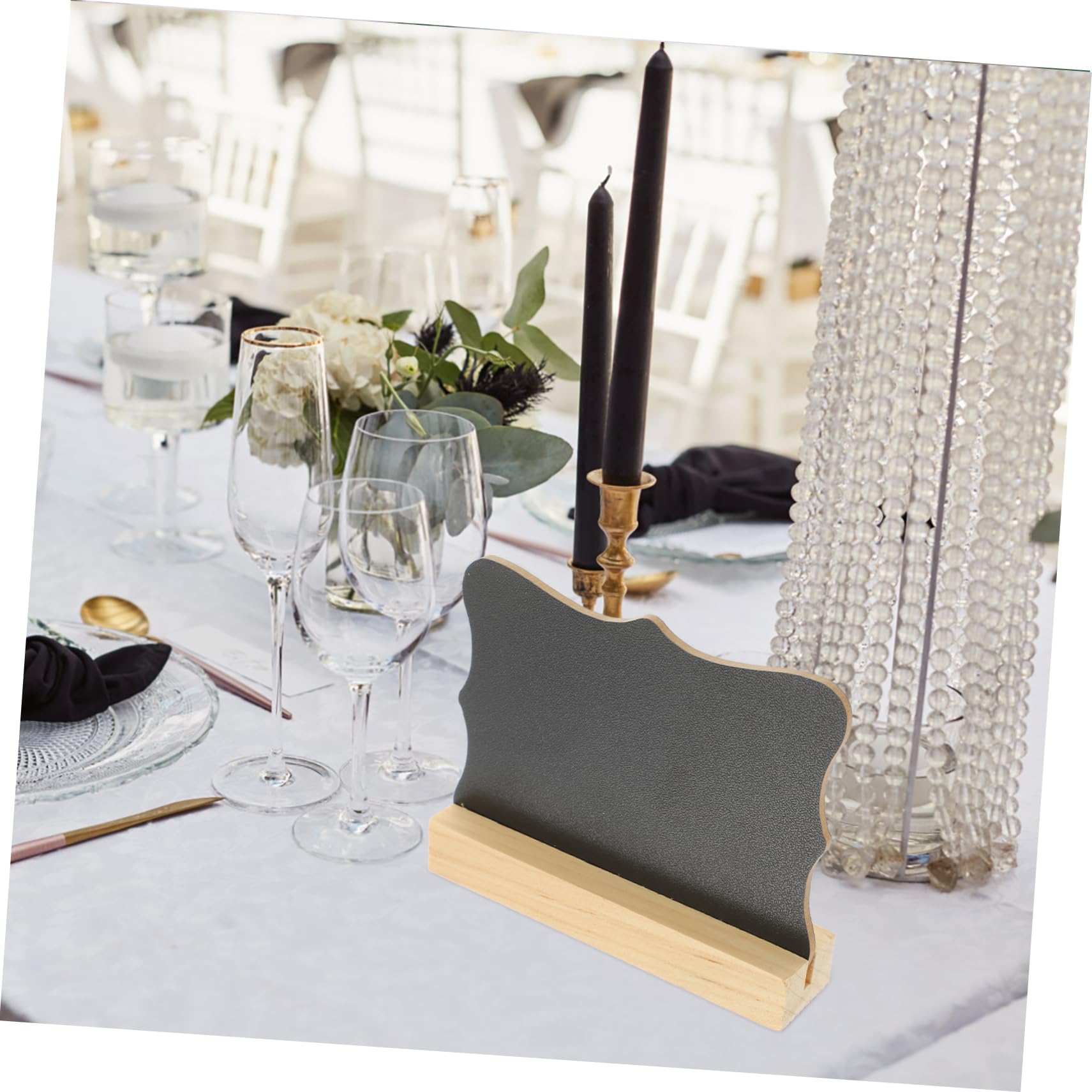 jojofuny 4 Sätze Doppelseitige Blackboard-ornamente Kleine Schreibtafel Tischtafel Mit Ständer Zeichnung Planke Mini-whiteboard Tisch Tafel Kleine Tafeln Hölzern 5 Stück * 4