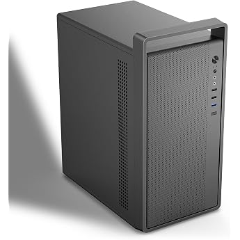 Micro ATX PC Case with Handle 0.7mm Steel Portable Design Supports Graphics Cards up to 260mm ATX Power Supply Compatible Standard 120mm Rear Fan Equipped Mini Tower for Desktop Black 12.4*7.3