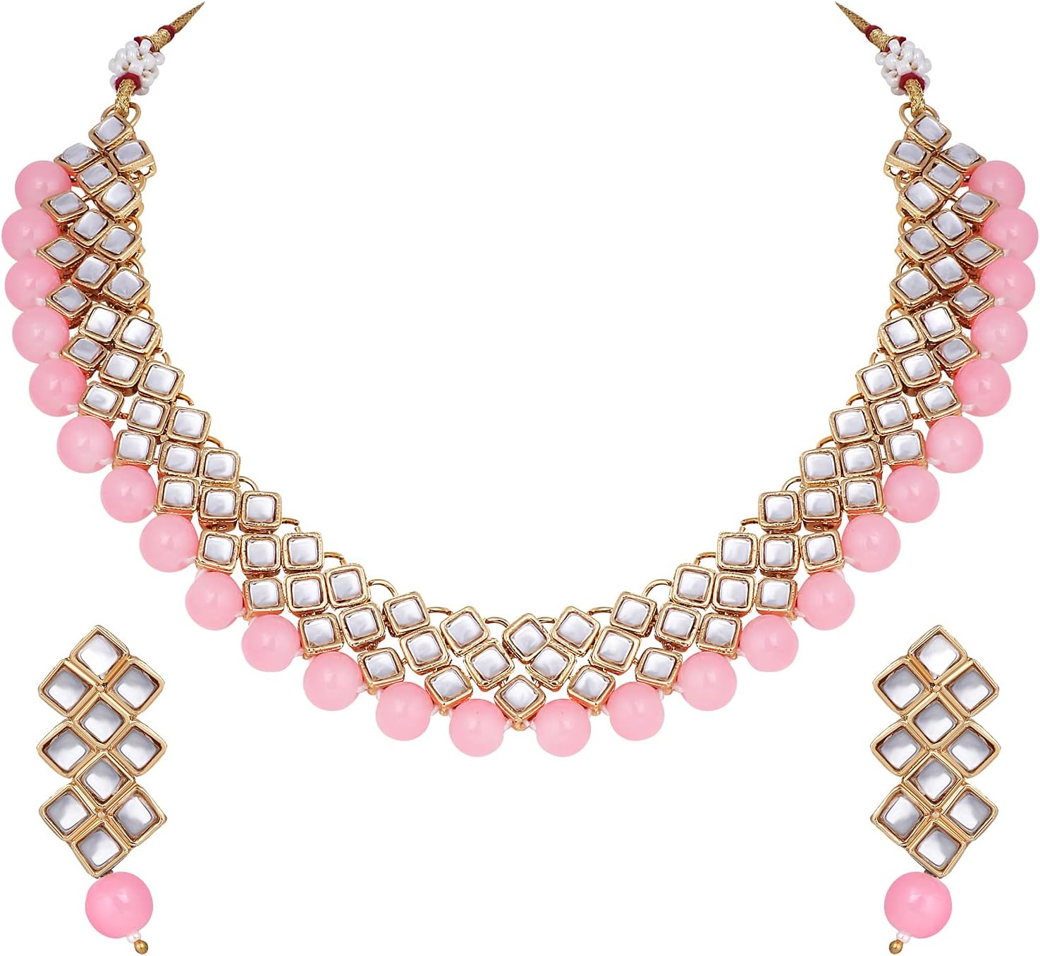 Stylish Bollywood Wedding Party Wear Necklace Earring Set Indian Ethnic Traditional Jewelry for Women