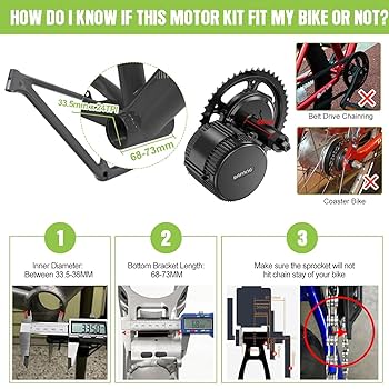 Bafang 48V 750W セット BAFANG 48V 750W Electric Bike Conversion Kit Mid Drive with