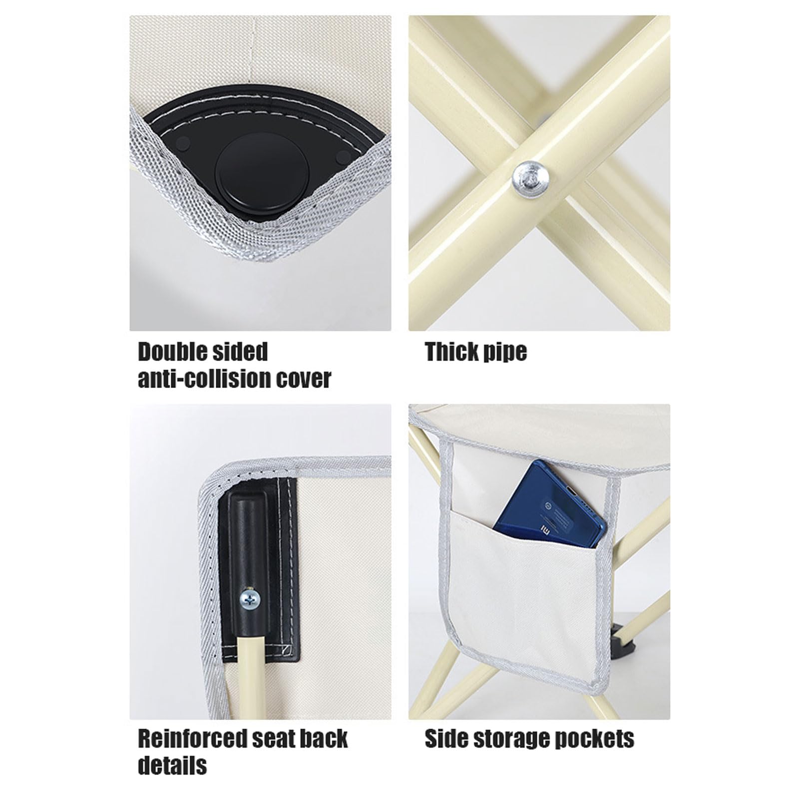 Set di Tavolo e sedie da Campeggio Pieghevoli, Portatile e Leggero, da Picnic, con Borsa per Il Trasporto, Piano Arrotolabile in Alluminio, Ultraleggero, da Spiaggia