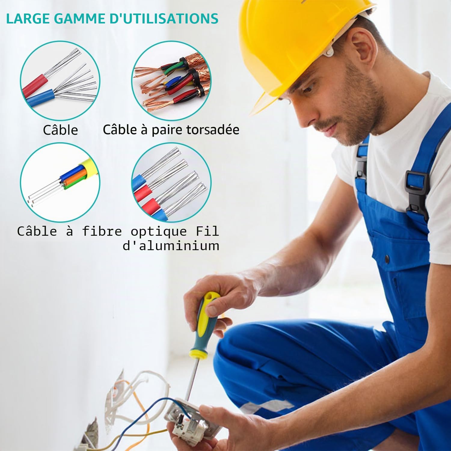 Denudeuse de Cable Electrique Dénuder Manuelle, Machine Manivelle à Dénuder Fils, 1-25 mm Dénudeur Câble Electrique Manuel, Avec Manivelle Dénudeuse Cuivre Pince à Dénuder pour Recyclage Des Fils