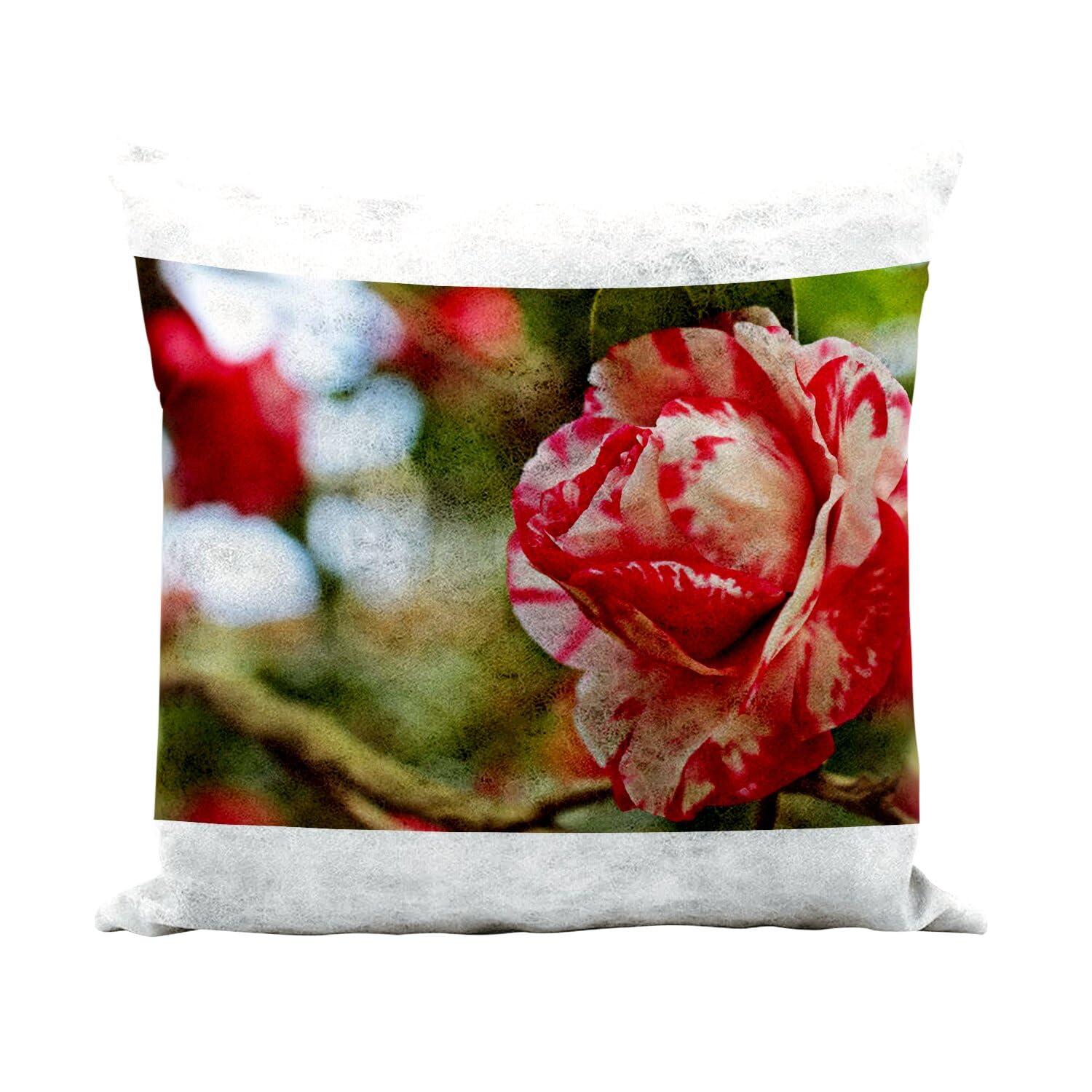 Coussin similicuir blanc motif floral pour réveiller la décoration de votre canapé