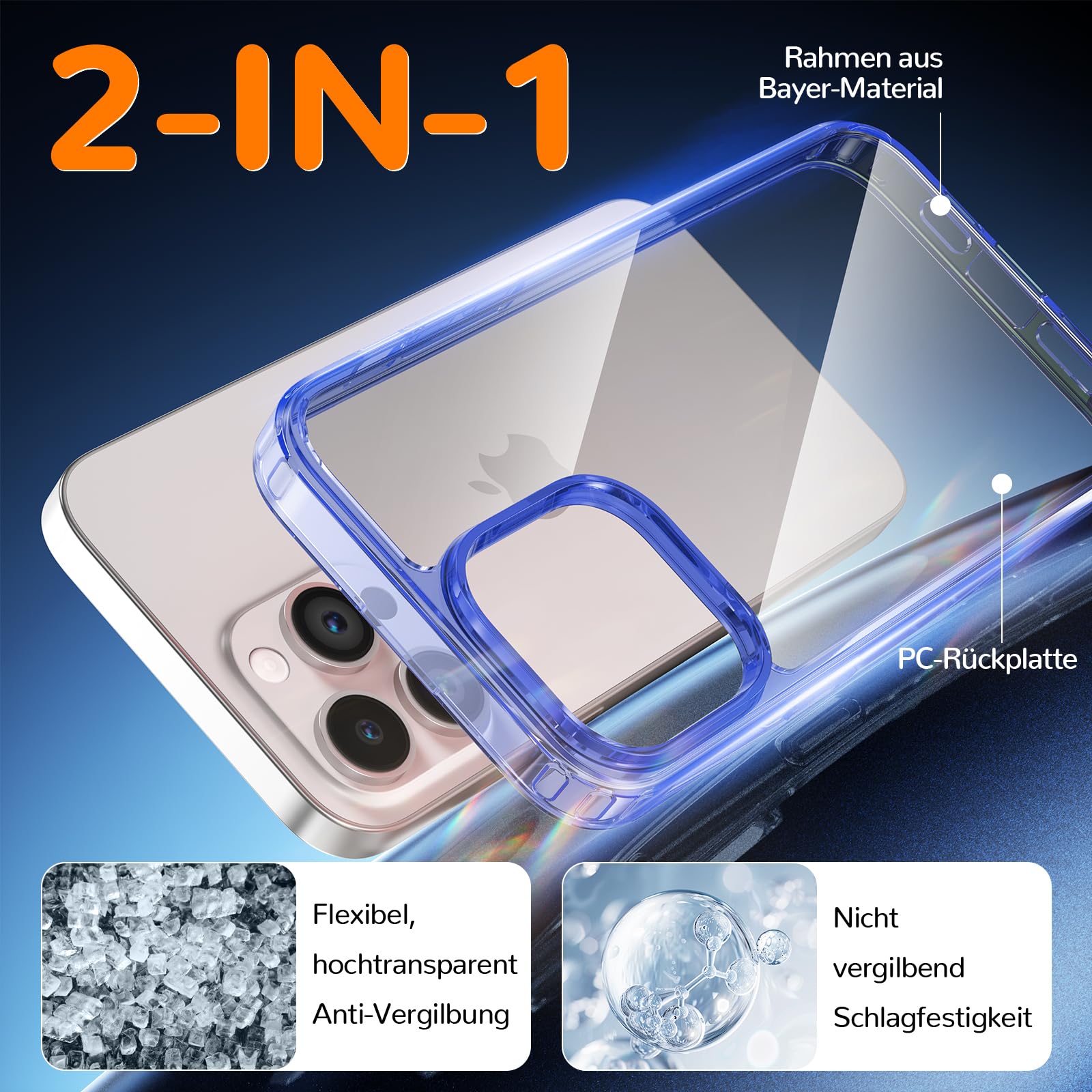 Clear Case for iPhone 15, Ultra Thin, Shockproof TPU Cover, Anti-Yellowing, Crystal Clear, Phone Case for Apple iPhone 15 - Clear — view 188