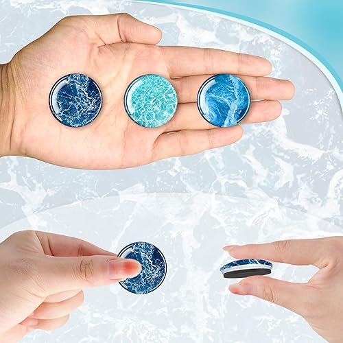 Miniatura 9 de Qualsen Imanes de cristal para nevera, 12 unidades, imanes pequeños para nevera, imanes para pizarra blanca, bonitos imanes de decoración para