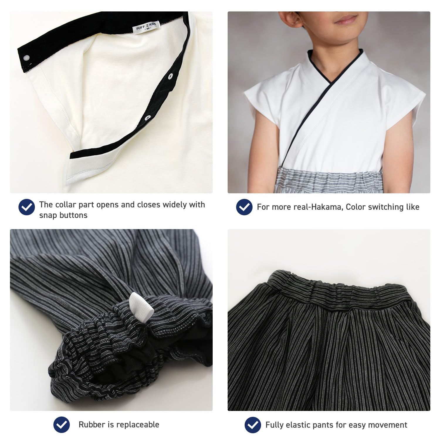 Dzieci Hakama Styl Kimono Styl Chłopiec Zestaw Japoński Formalny Strój Urodzinowy Halloween Strój Dziecięcy Strój samuraja Cosplay Kid