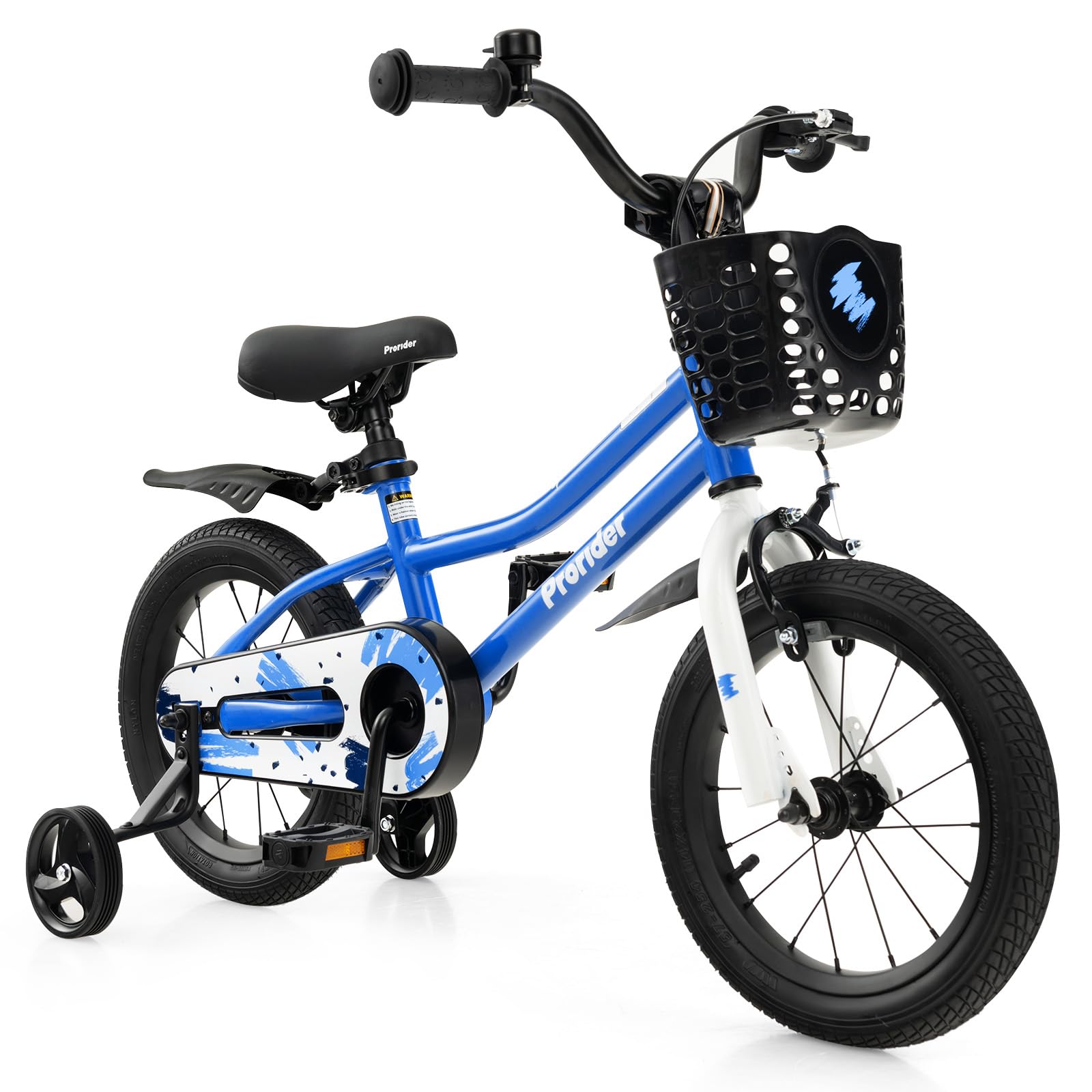 BABY JOY Kids Bike, 12 14 16 18 Inch Children Bikes for Boys Girls Age 3-8 Years w/Training Wheels, Handbrake, Coaster Brake & Removable Basket, Kids Bicycle of Multiple Colors