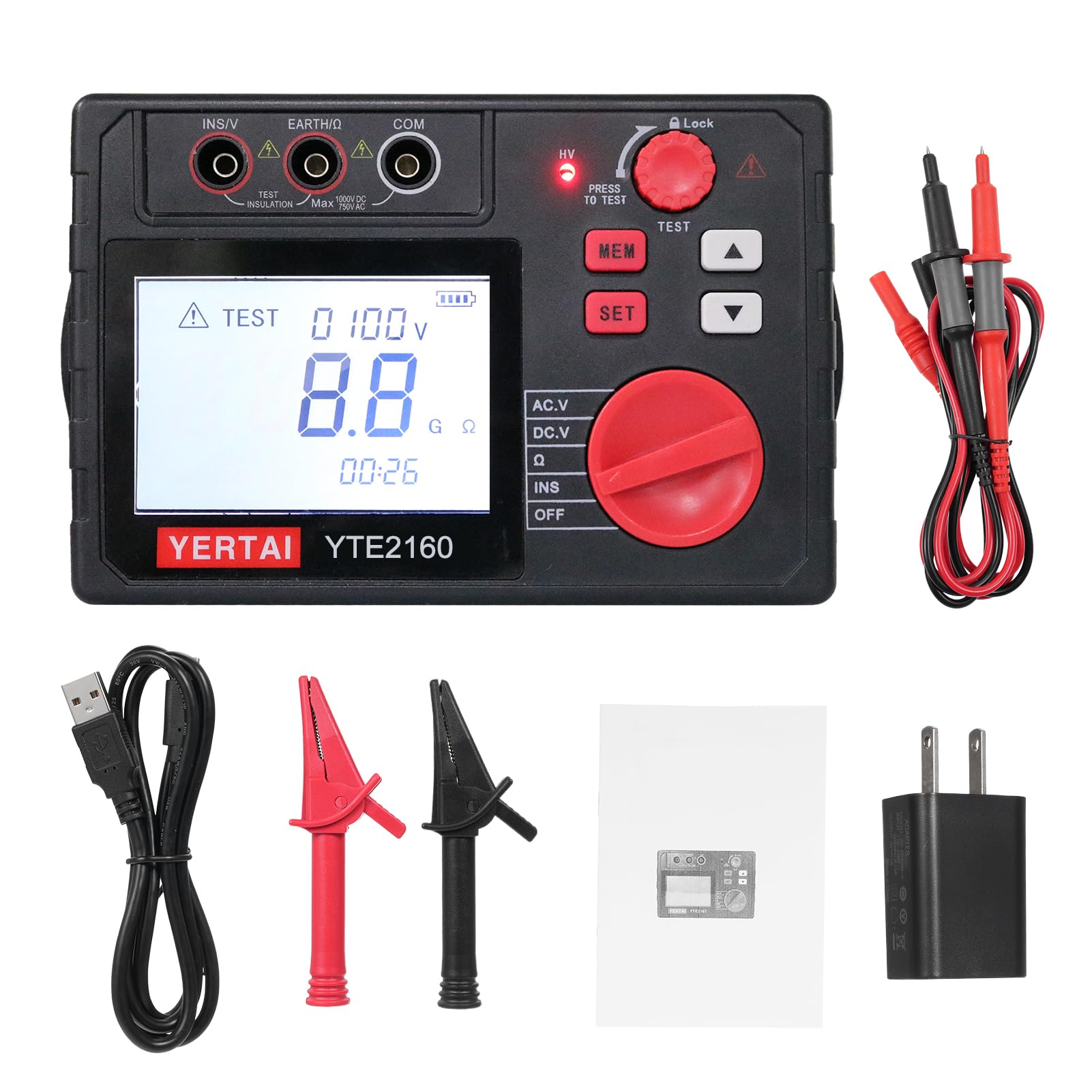 Amazon.co.jp: Xtahdge デジタル絶縁抵抗テスター 100V/200V